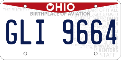 OH license plate GLI9664