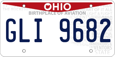 OH license plate GLI9682
