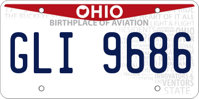 OH license plate GLI9686