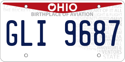 OH license plate GLI9687