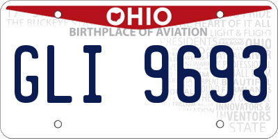 OH license plate GLI9693