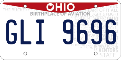 OH license plate GLI9696