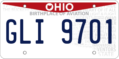OH license plate GLI9701