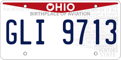 OH license plate GLI9713
