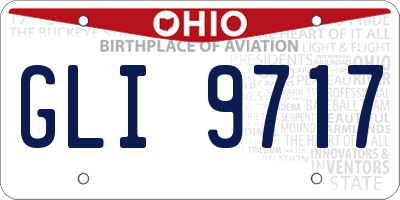 OH license plate GLI9717