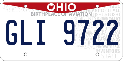 OH license plate GLI9722