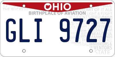 OH license plate GLI9727