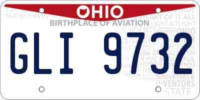 OH license plate GLI9732