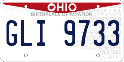 OH license plate GLI9733