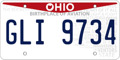 OH license plate GLI9734