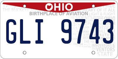 OH license plate GLI9743