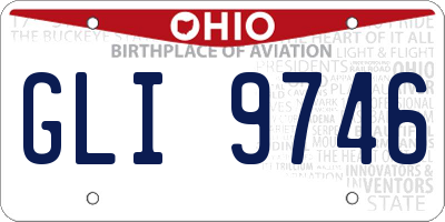 OH license plate GLI9746