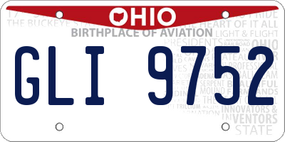 OH license plate GLI9752