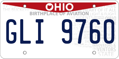 OH license plate GLI9760