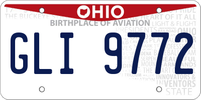 OH license plate GLI9772