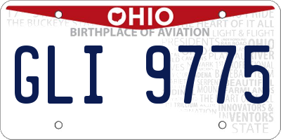 OH license plate GLI9775