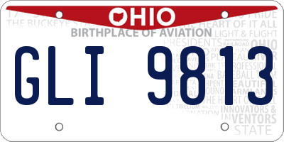 OH license plate GLI9813