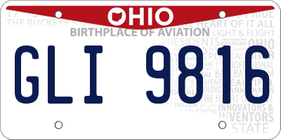 OH license plate GLI9816