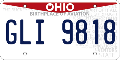 OH license plate GLI9818