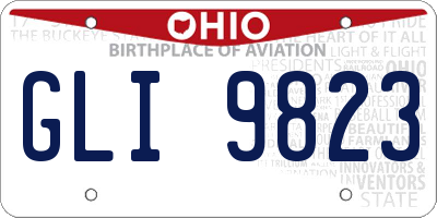 OH license plate GLI9823