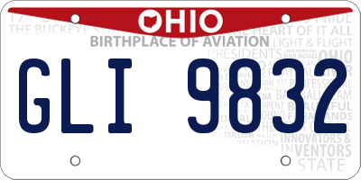 OH license plate GLI9832