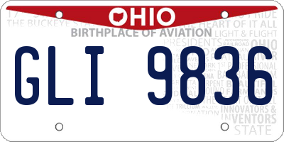 OH license plate GLI9836