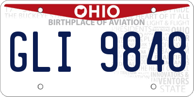 OH license plate GLI9848