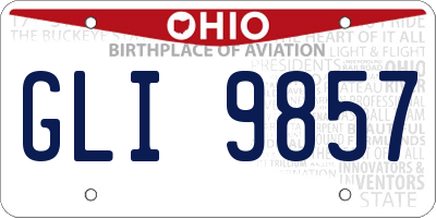 OH license plate GLI9857