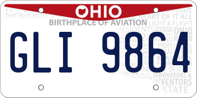 OH license plate GLI9864