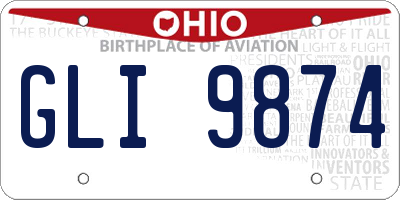 OH license plate GLI9874