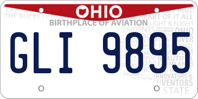 OH license plate GLI9895
