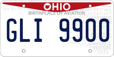 OH license plate GLI9900