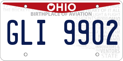 OH license plate GLI9902