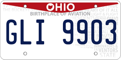 OH license plate GLI9903