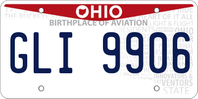 OH license plate GLI9906