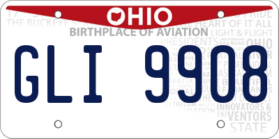 OH license plate GLI9908