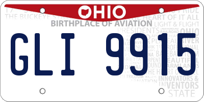 OH license plate GLI9915