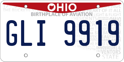 OH license plate GLI9919