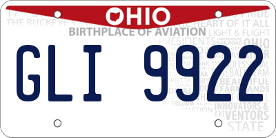 OH license plate GLI9922
