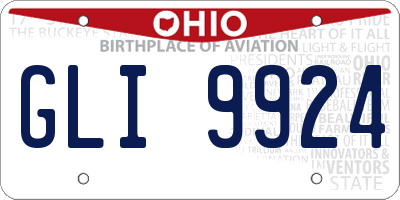 OH license plate GLI9924