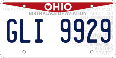 OH license plate GLI9929