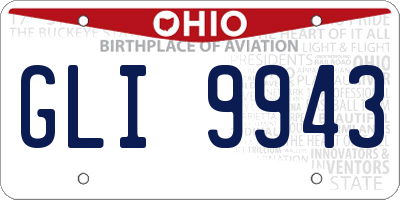 OH license plate GLI9943