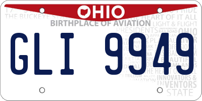 OH license plate GLI9949