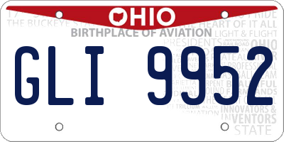 OH license plate GLI9952