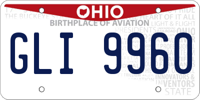 OH license plate GLI9960