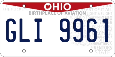 OH license plate GLI9961