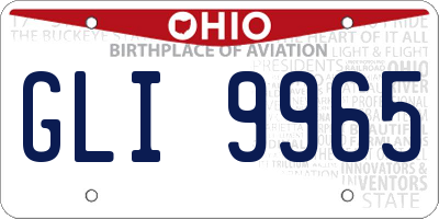 OH license plate GLI9965