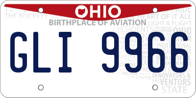 OH license plate GLI9966