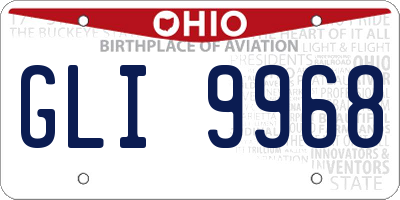 OH license plate GLI9968