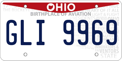 OH license plate GLI9969